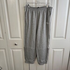 Adidas climate gray white jogger sweatpants‎ size XL